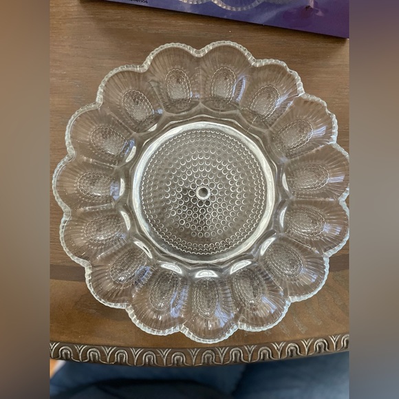 NEW in Box, glass egg plate - Picture 1 of 4